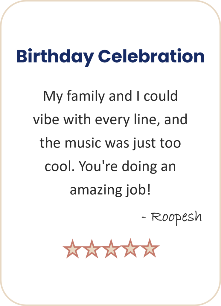 Testimonial - Roopesh