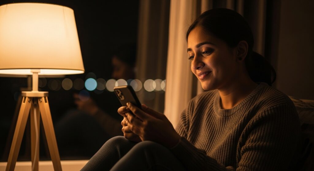 Woman listening to Song