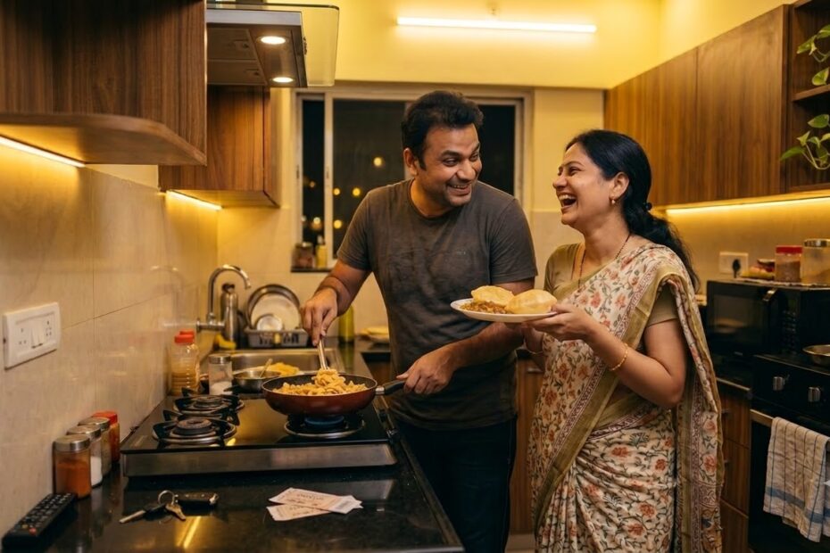 Anniversary Song for Couple - Husband wife cooking in the Kitchen