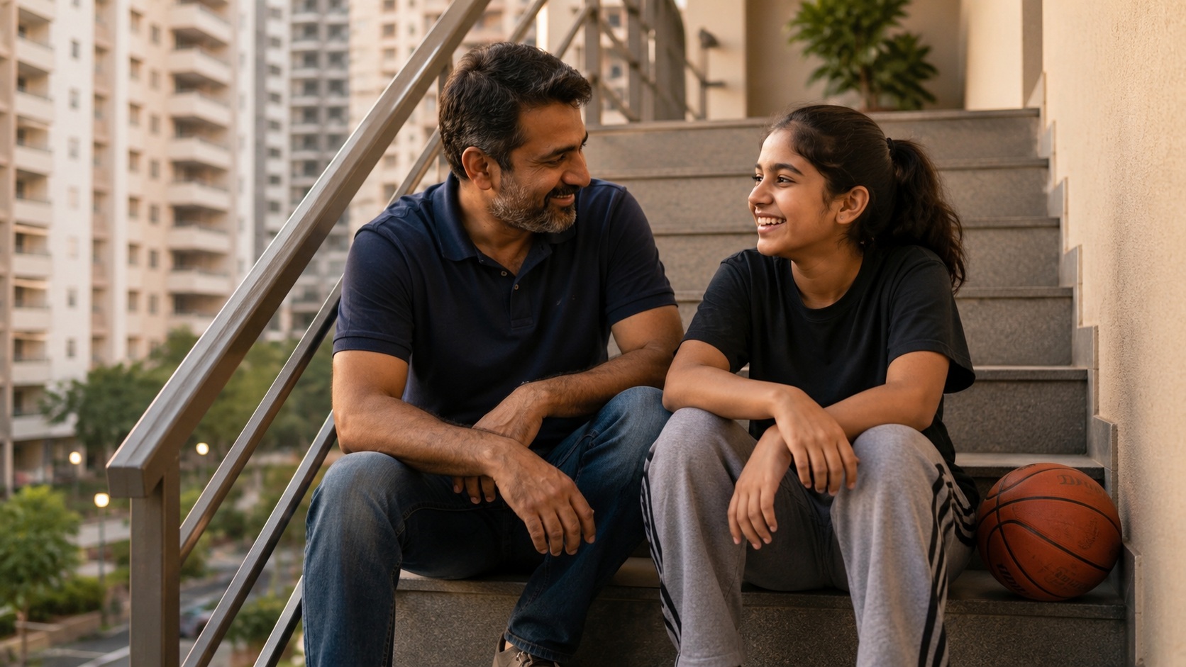 Father and daughter sharing a joyful moment – birthday gift for daughter