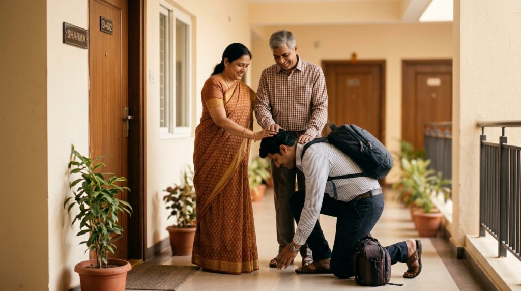 Personalized Song for Son - Parents blessing their son before a new journey